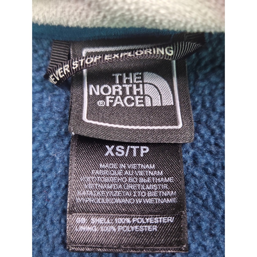 The North Face Full Zip Fleece Jacket Womens XS Blue Crescent Sunset A7M8 - Picture 8 of 12